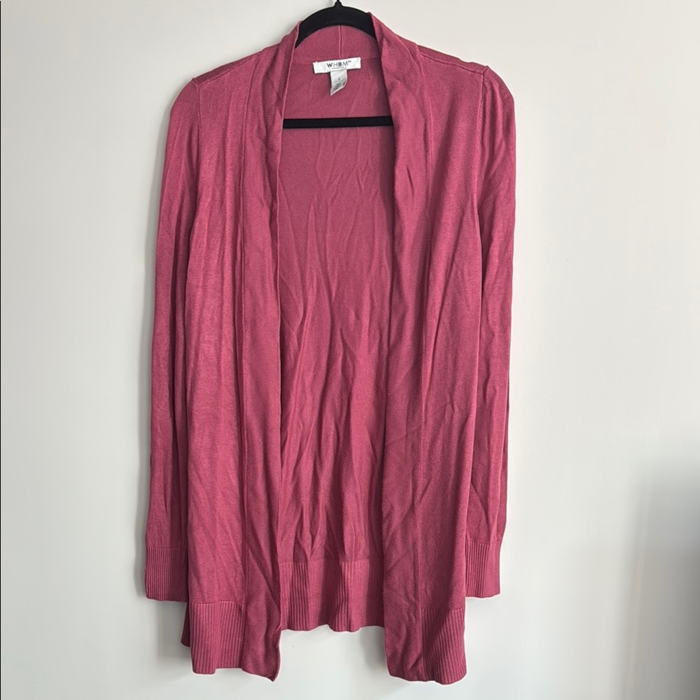 WHBM Pink Lightweight Cardigan Sweater Size S